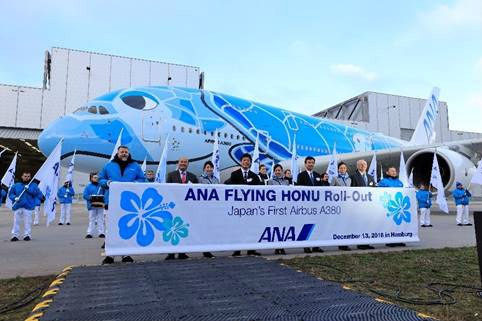 ANA, All Nippon Airways, AirbusPaintshop, Airbus, Japan, Hamburg, Germany, A380 jet, FLYING HONU, Tokyo Narita Airport