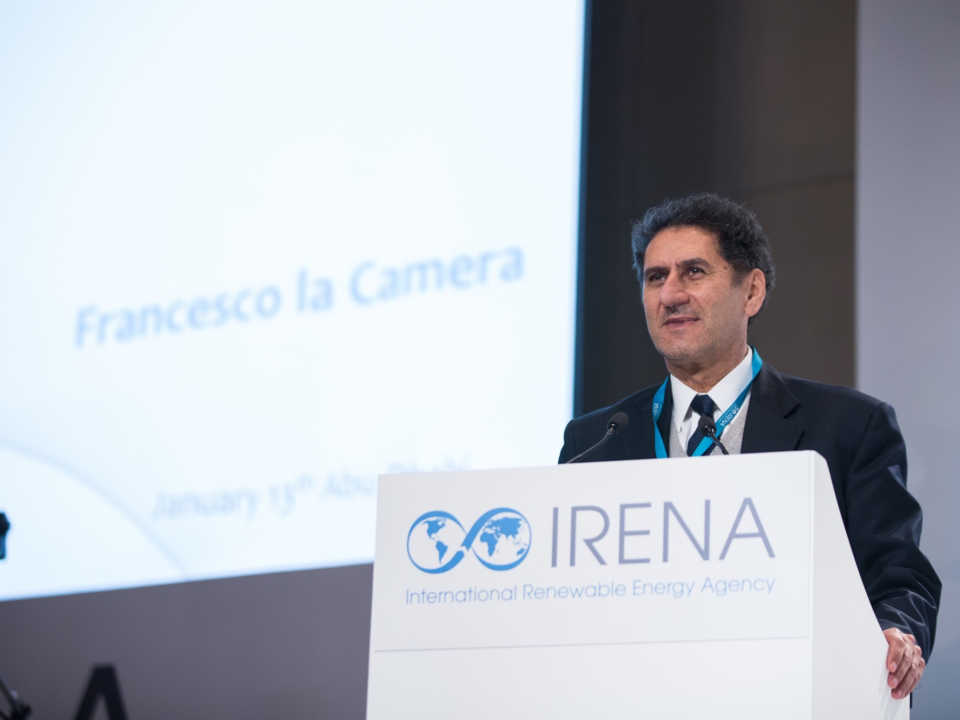 IRENA, director general, General La Camera, renewable energy, climate change, EU, Italian Ministry of Environment, Land & Sea